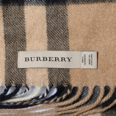 original burberry scarf tag|authentic burberry cashmere scarf.